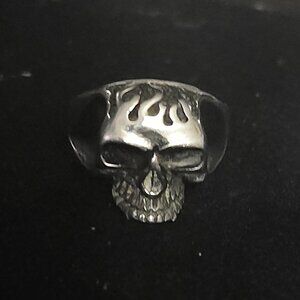 Flame Skull Ring